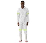 Safety Polycotton Boiler Suit - Reflective Arms Legs & Back - Yellow Tape - Image 2