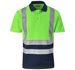 Surveyor Two-Tone Hi-Viz Reflective Golf Shirt - Image 3