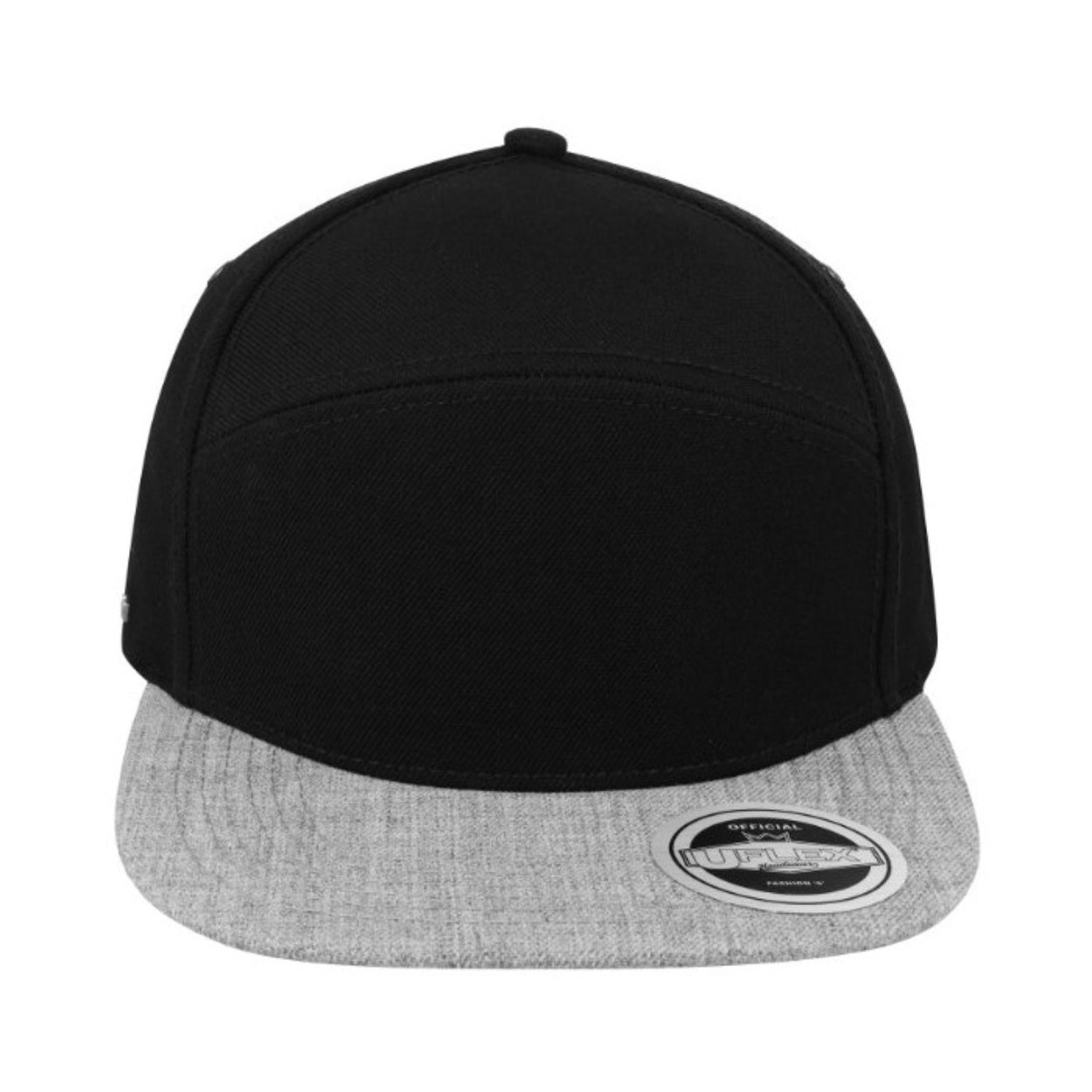 U15607BLK/GR ME - Uflex Fashion 6P Snapback - Black/Grey