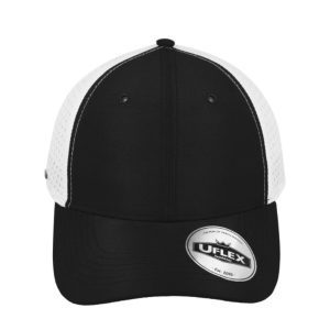 U15618BLK/WHT - Uflex High Tech 6P Curved Peak - Black/White