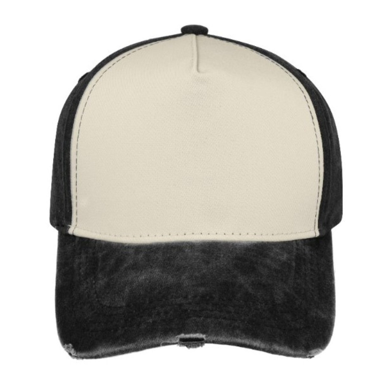 F21500BLACK/STN - Pigment Washed 5 Panel Cap - Black