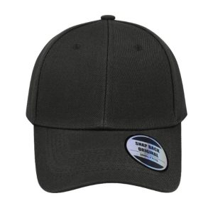 S17607BLACK - American Curved Peak Cap - Black