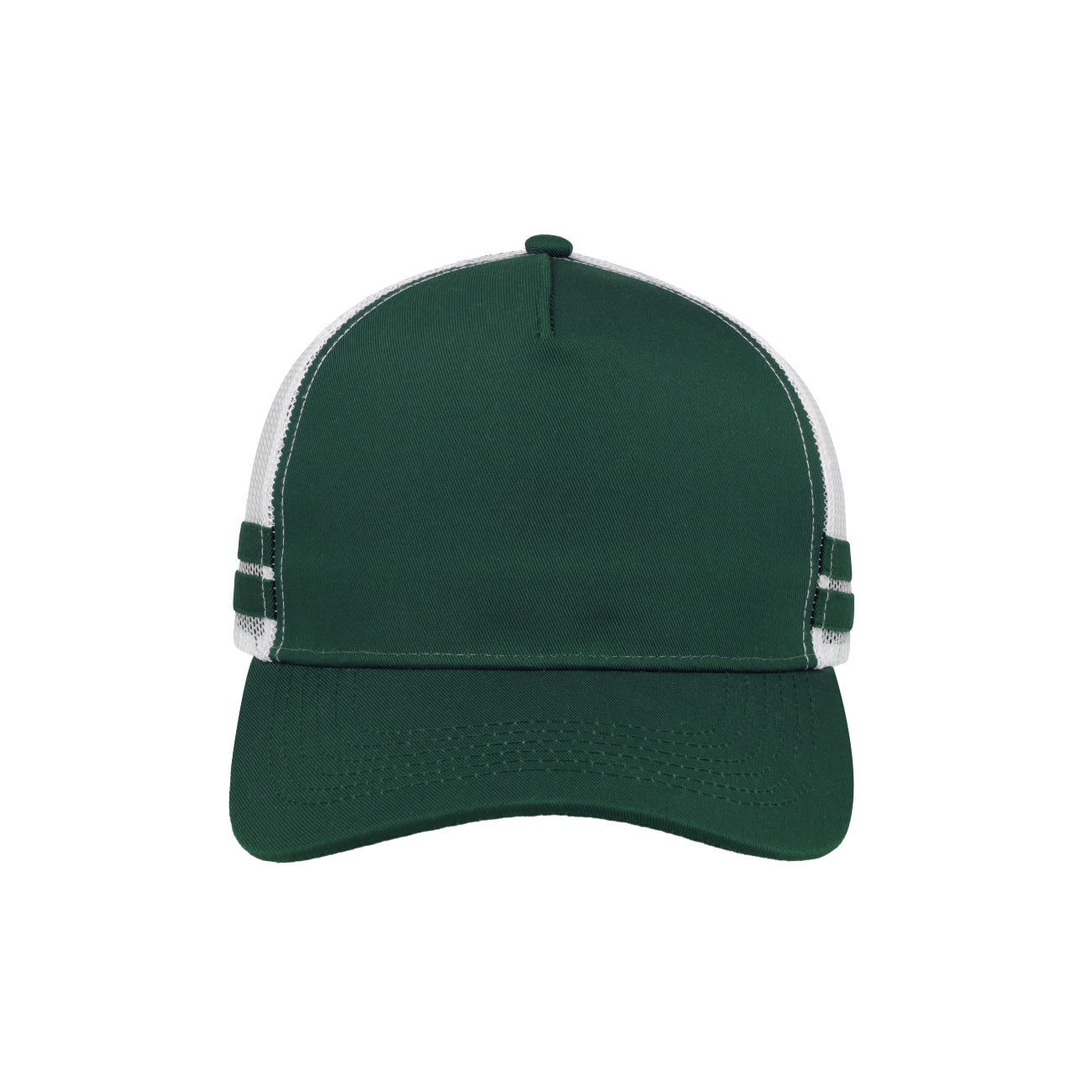 F24503BOT/W/BOT - Striped Trucker Cap - Bottle White Bottle