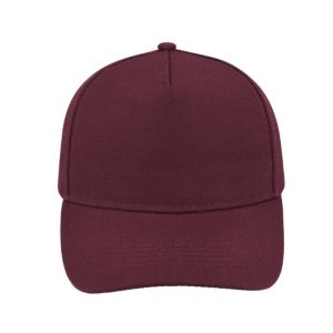 V5038BURGUNDY - 5 Panel Acrylic Cap - Burgundy