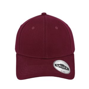 U15603BURG-L/XL - Uflex Prostyle 6 Panel Fitted - Burgundy / Large/Xtra Larg