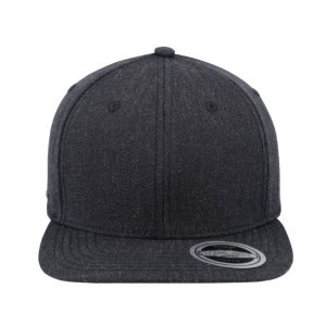 U15604CHAR-S/M - Uflex 6P Flat Peak Fitted - Charcoal / Small/Medium