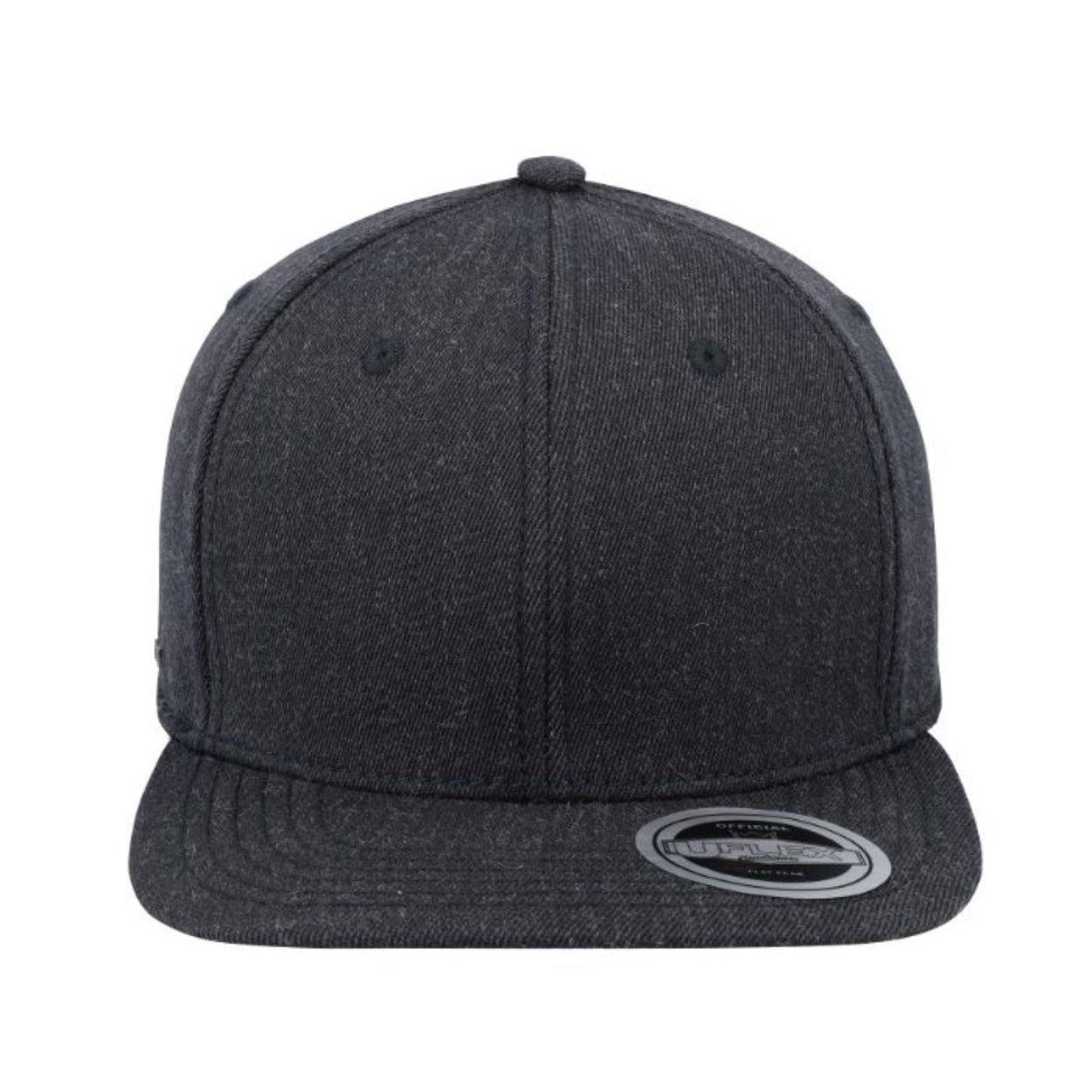 U15604CHAR-S/M - Uflex 6P Flat Peak Fitted - Charcoal / Small/Medium