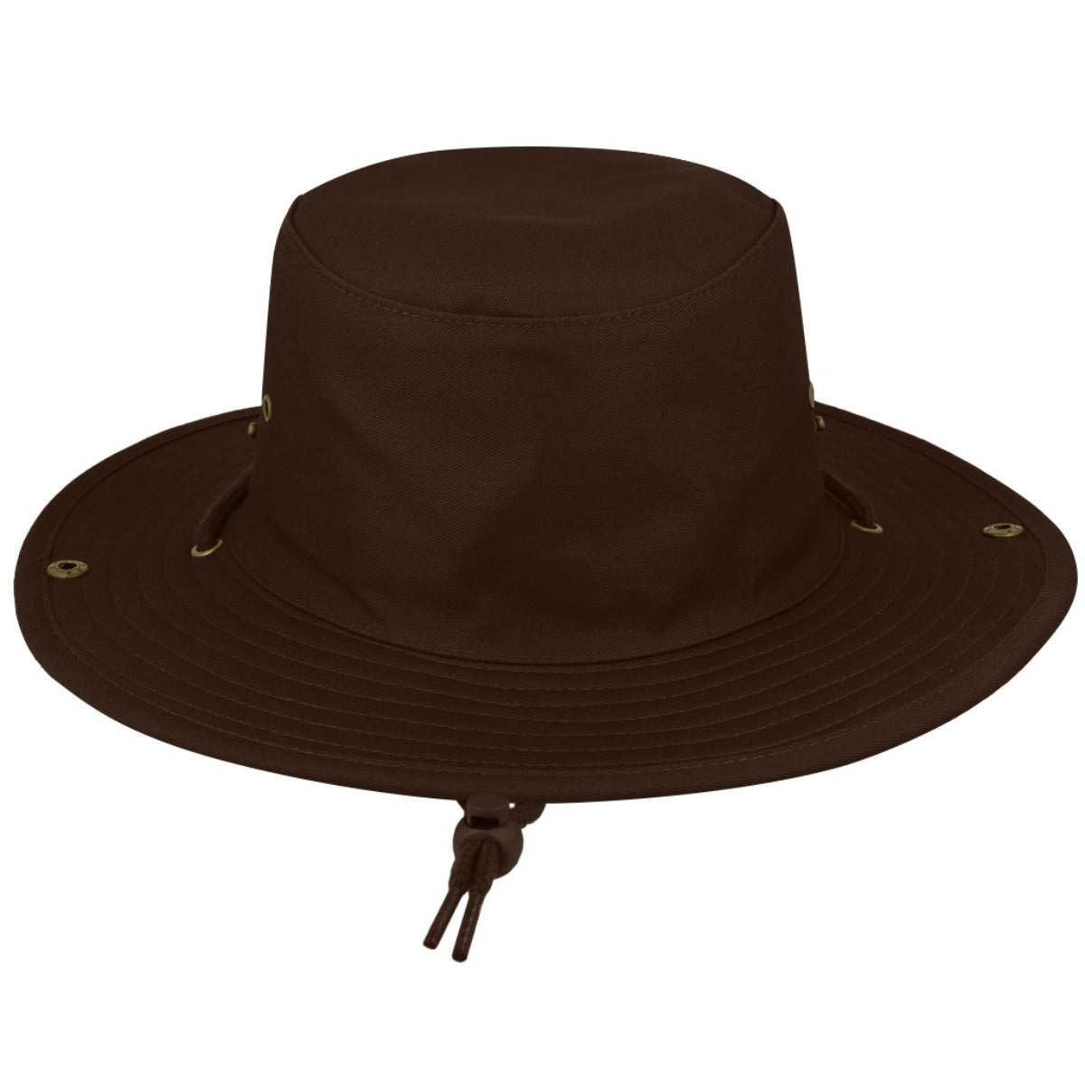 K6048CHOC-52 - Kiddies Wide Brim Safari Hat - Chocolate / 52 CM