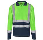 Long Sleeve Surveyor Two-Tone Hi-Viz Golf Shirt - Image 3