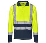 Long Sleeve Surveyor Two-Tone Hi-Viz Golf Shirt - Image 2