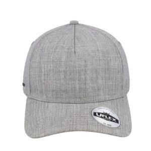 U15518GRYMEL - Uflex 5P Curved Peak Snapback - Grey Melange