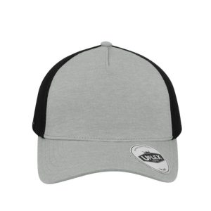 U21503RQLTGM - 5 Panel RQ Trucker Cap - Grey Melange