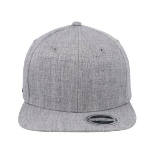 U15604GREY-S/M - Uflex 6P Flat Peak Fitted - Grey Melange / Small/Medium