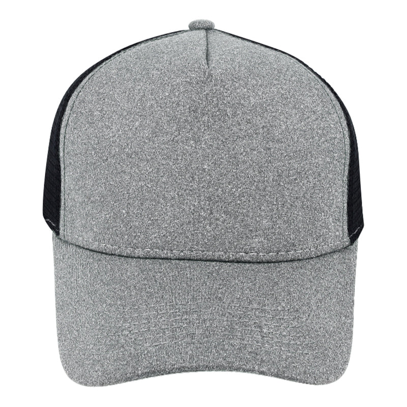 C10500GREYMEL - Jersey Trucker Cap - Grey/Melange