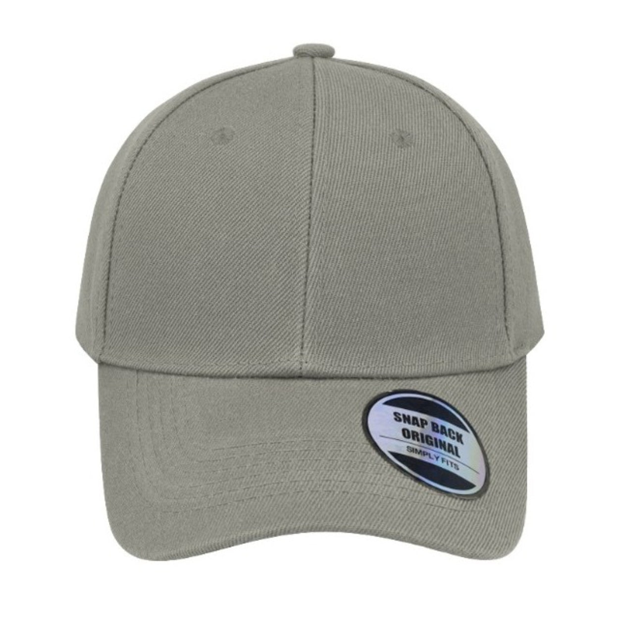 S17607HEATHERGR - American Curved Peak Cap - Heather Grey