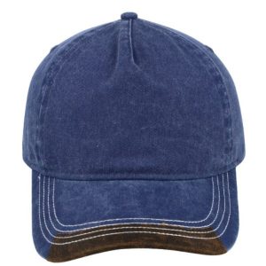 F23500NAVY/BRN - Max Wash 5 Panel Cap - Navy/Brown
