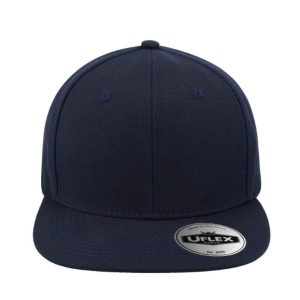U15606NAVY - Uflex 6P Flat Peak Snapback - Navy