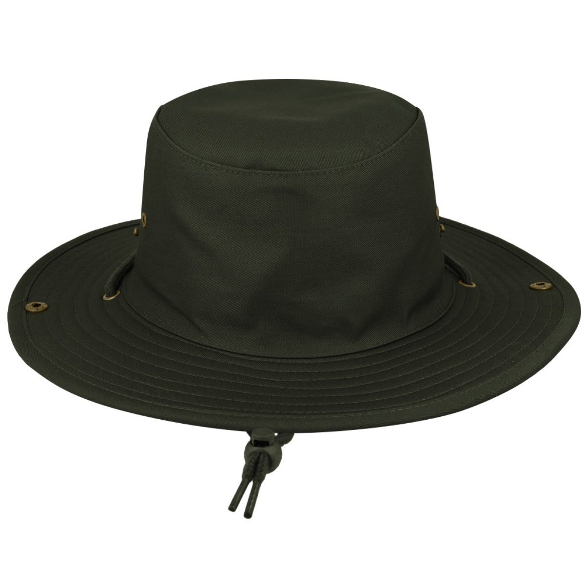 K6048OLIVE-54CM - Kiddies Wide Brim Safari Hat - Olive / 54 CM