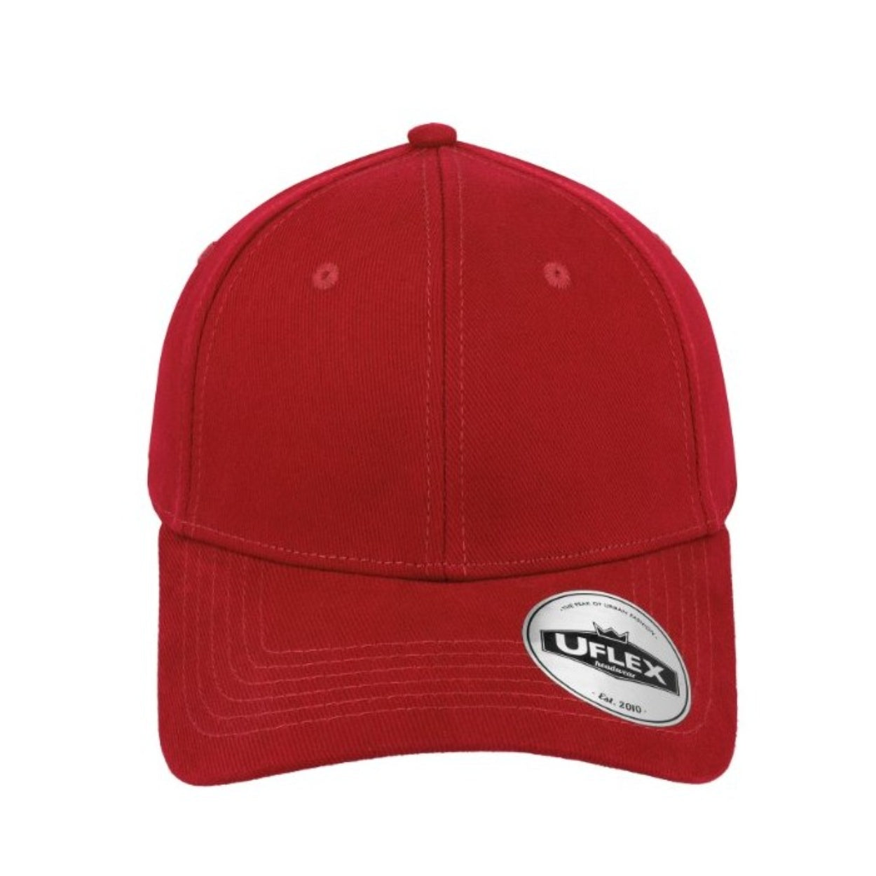 U15603RED-S/M - Uflex Prostyle 6 Panel Fitted - Red / Small/Medium