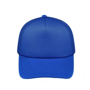 S19500ROYAL - Curved Peak Foam Trucker Cap - Royal/Royal