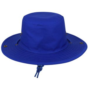 K6048ROYAL-52CM - Kiddies Wide Brim Safari Hat - Royal / 52 CM