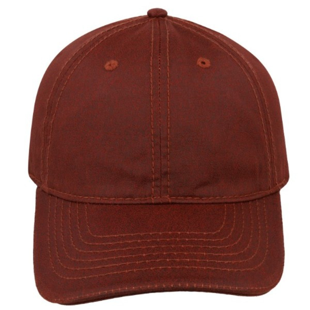 17603RUST - Washed Oil Skin 6P Cap - Rust