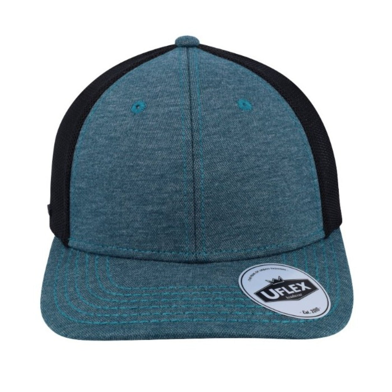 U15503SBLU-XXL - Uflex 6 Panel Fitted Trucker - Sea Blue / Extra Extra Lar