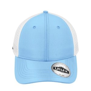 U15618SKY/WHT - Uflex High Tech 6P Curved Peak - Sky Blue/White