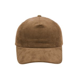 F24501TAN - Corduroy 5 Panel Cap - Tan