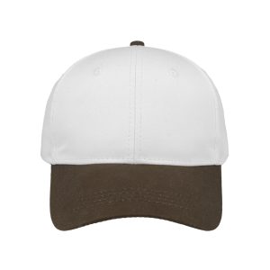 SAF6002WHT/CHOC - SA Two-Tone 6 Panel Cap - White/Chocolate