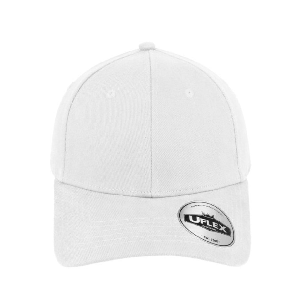 U15603WHT-XXL - Uflex Prostyle 6 Panel Fitted - White / Extra Extra Lar