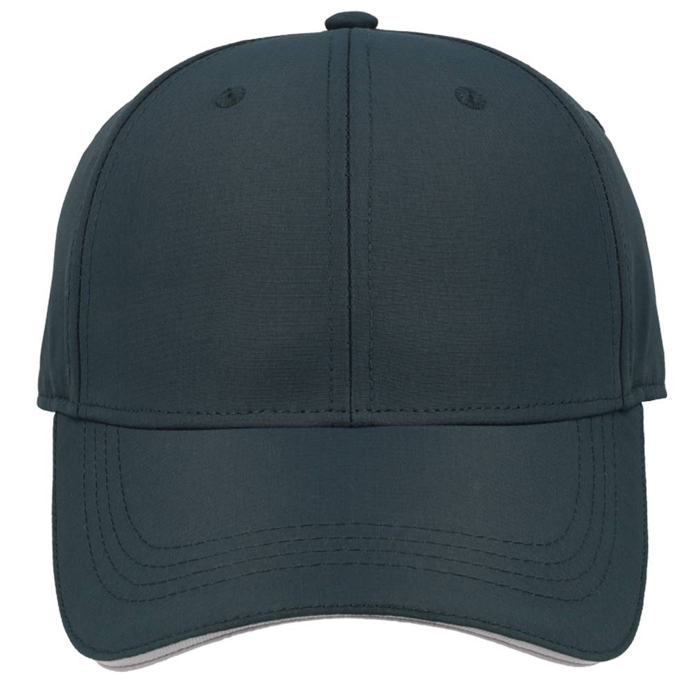 F25601NAVY/GREY - 6 Panel Poly Ripstop - Navy