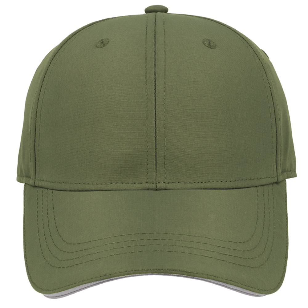 F25601OLIVE/GRY - 6 Panel Poly Ripstop - Olive