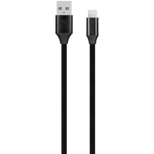 Volkano Weave Series Fabric Braided MFI Lightning Cable 3m - Black
