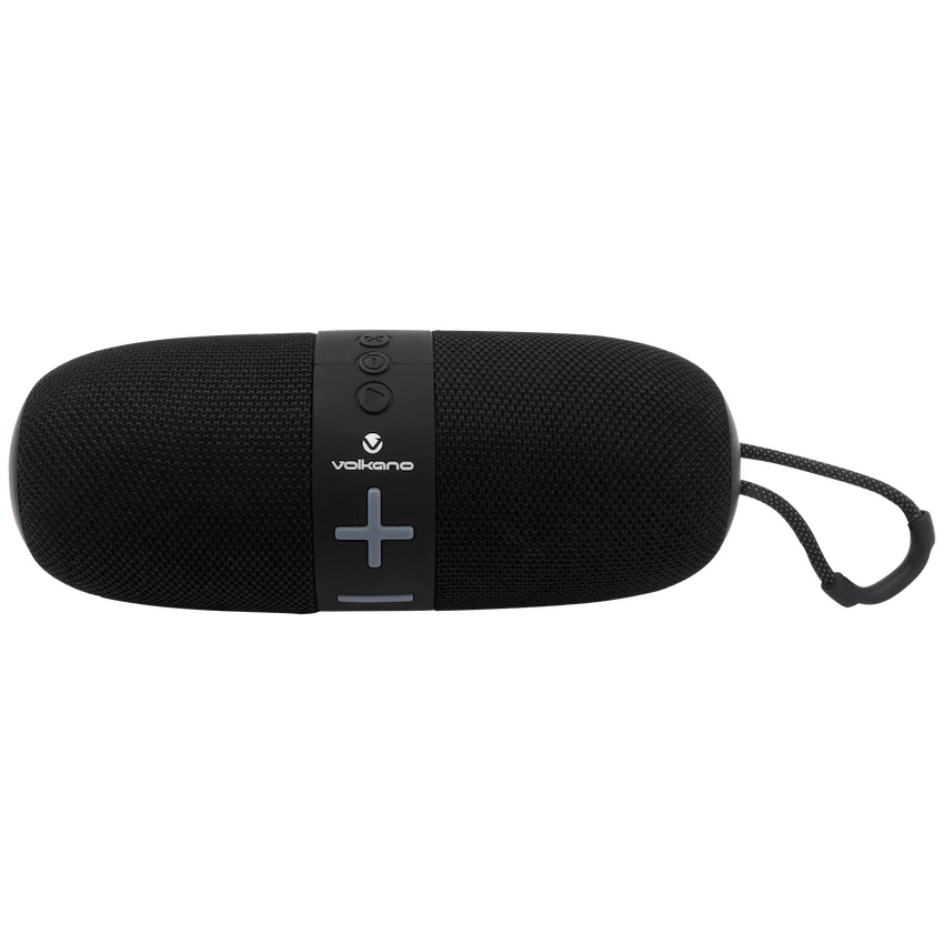 Volkano Flow Series Portable Bluetooth Speaker - Black with Grey Buttons