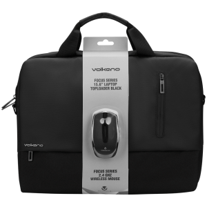 Volkano Focus Series 15.6" Laptop Toploader & Wireless Mouse