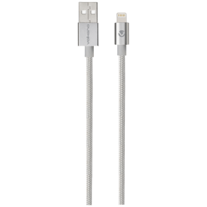 Volkano Strike Series 1.2m MFI Lightning Charge/Data Cable - Silver