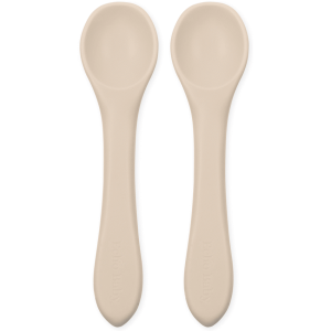 Silicone Feeding Spoons 2-Pack - Ivory