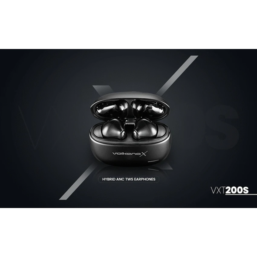 VolkanoX VXT200S Hybrid ANC TWS Earphones - Black - Image 15