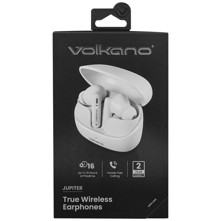 Volkano Jupiter Series TWS Earphones - White - Image 2
