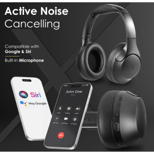 VolkanoX VXH200 Bluetooth Headphones with ANC - Black