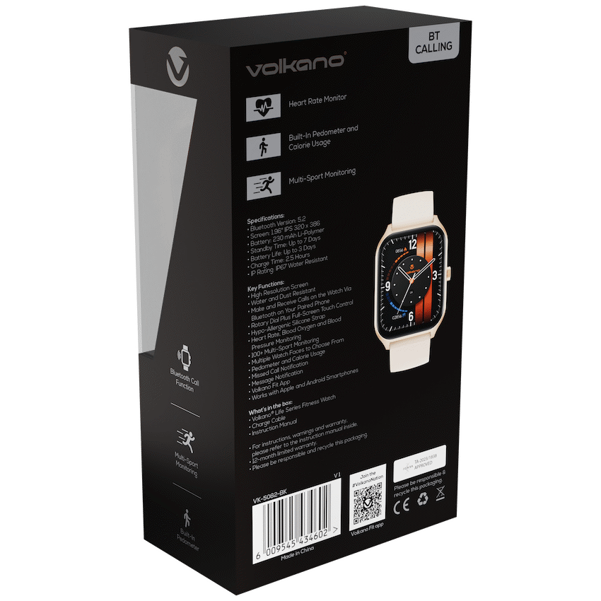 Volkano Life Series Smart Watches - Gold - Image 6