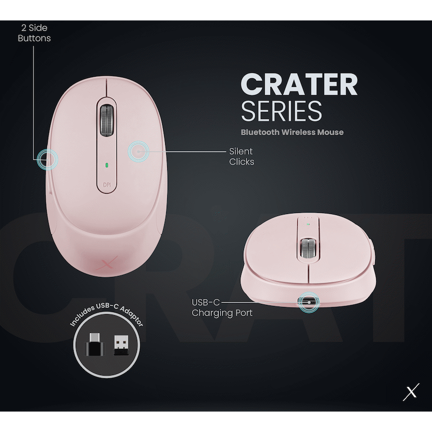 VolkanoX Crater Bluetooth Wireless Mouse - Rose - Image 20