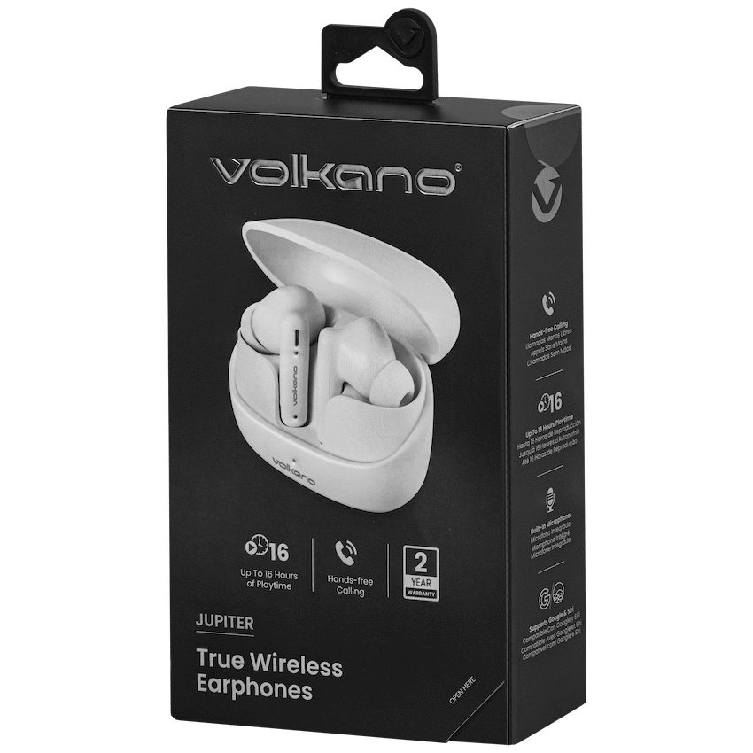 Volkano Jupiter Series TWS Earphones - White - Image 4