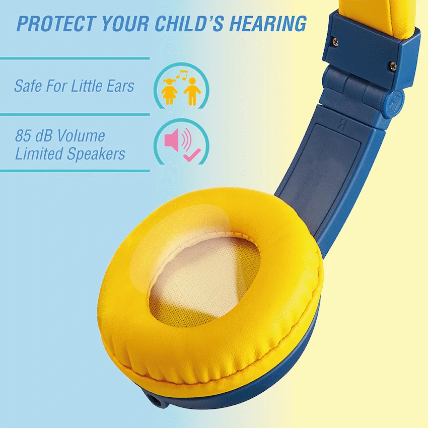 Volkano Sidekick Series Wired Kiddies Headphones with Share Port - Yellow/Blue - Image 28
