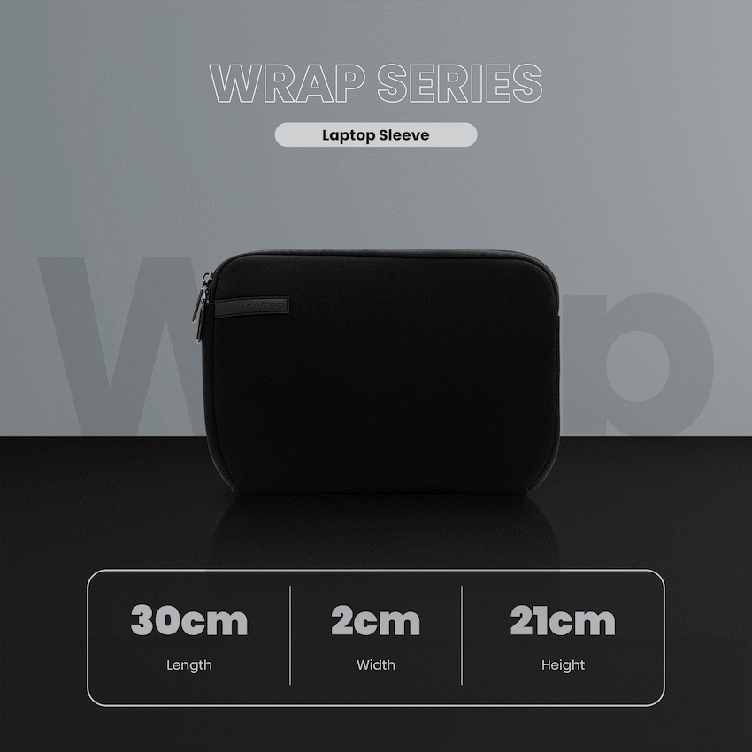 Volkano Wrap series 11.6" Laptop sleeve Black - Image 12