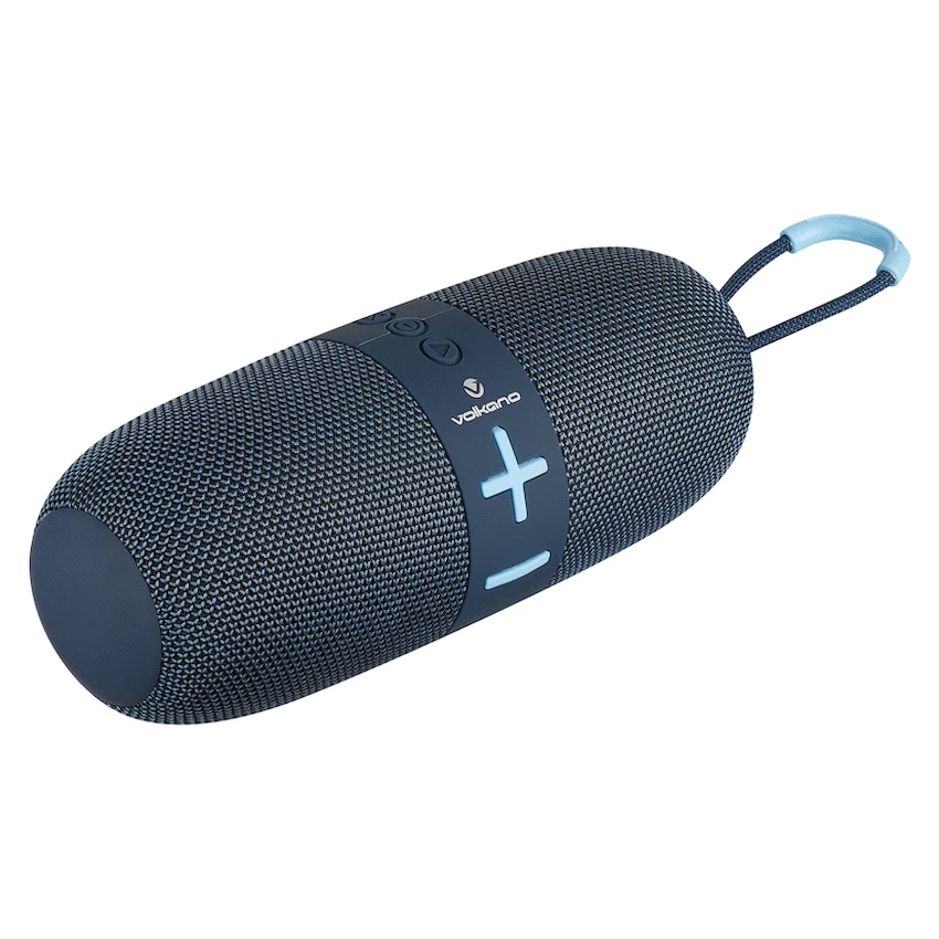 Volkano Flow Series Portable Bluetooth Speaker - Blue with Blue Buttons - Image 10