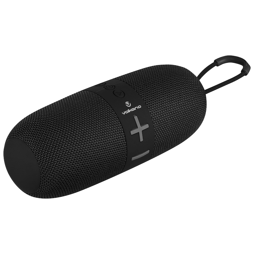 Volkano Flow Series Portable Bluetooth Speaker - Black with Grey Buttons - Image 5