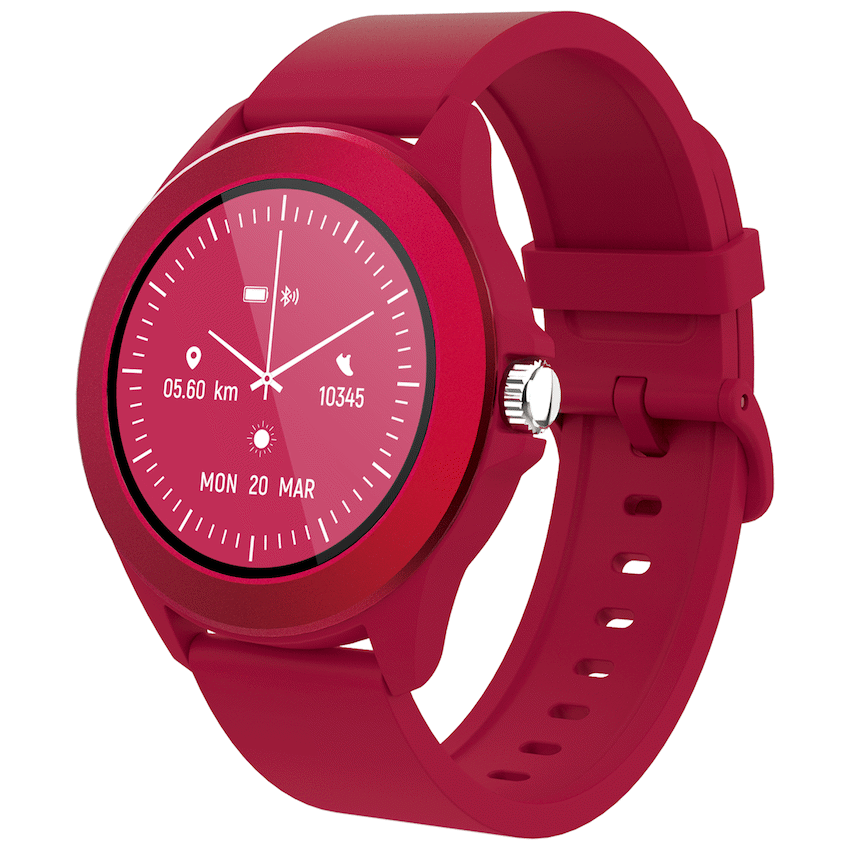 Volkano Splash Series Round Smartwatch - Red - Image 11