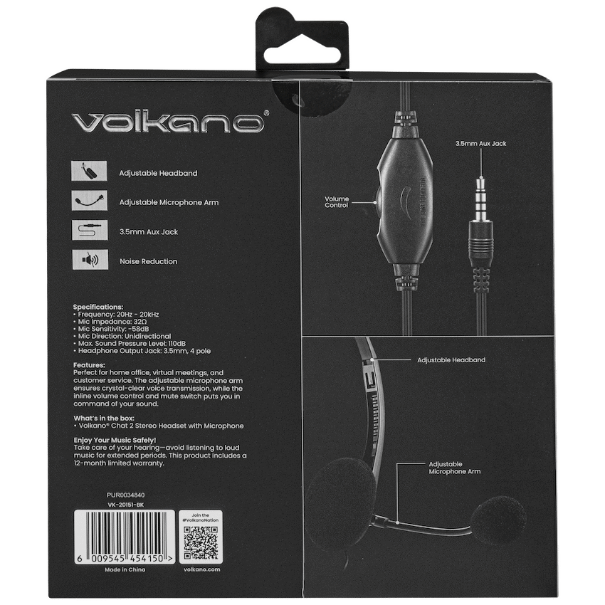 Volkano Chat 2 Stereo Headset with Boom Microphone - Image 8